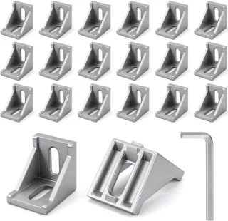 Set van 20 hoekprofielen van aluminium voor 3D-printers