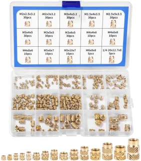 Set van 300 draad inserts voor 3D-printer en kunststof onderdelen