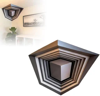 Set van 3d hoekstickers voor moderne decoratie