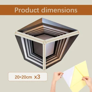 Set van 3d hoekstickers voor moderne decoratie