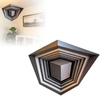Set van 3d hoekstickers voor moderne decoratie