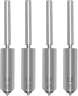 Set van 4 gehard stalen sproeiers voor 3D-printer