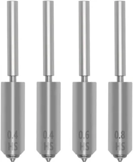 Set van 4 gehardstalen sproeiers voor 3D-printer