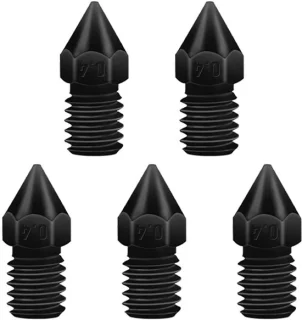 Set van 5 hardened steel nozzles 0.8mm voor IR3 V2 3D printer