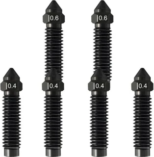 Set van 6 3D-printernozzles