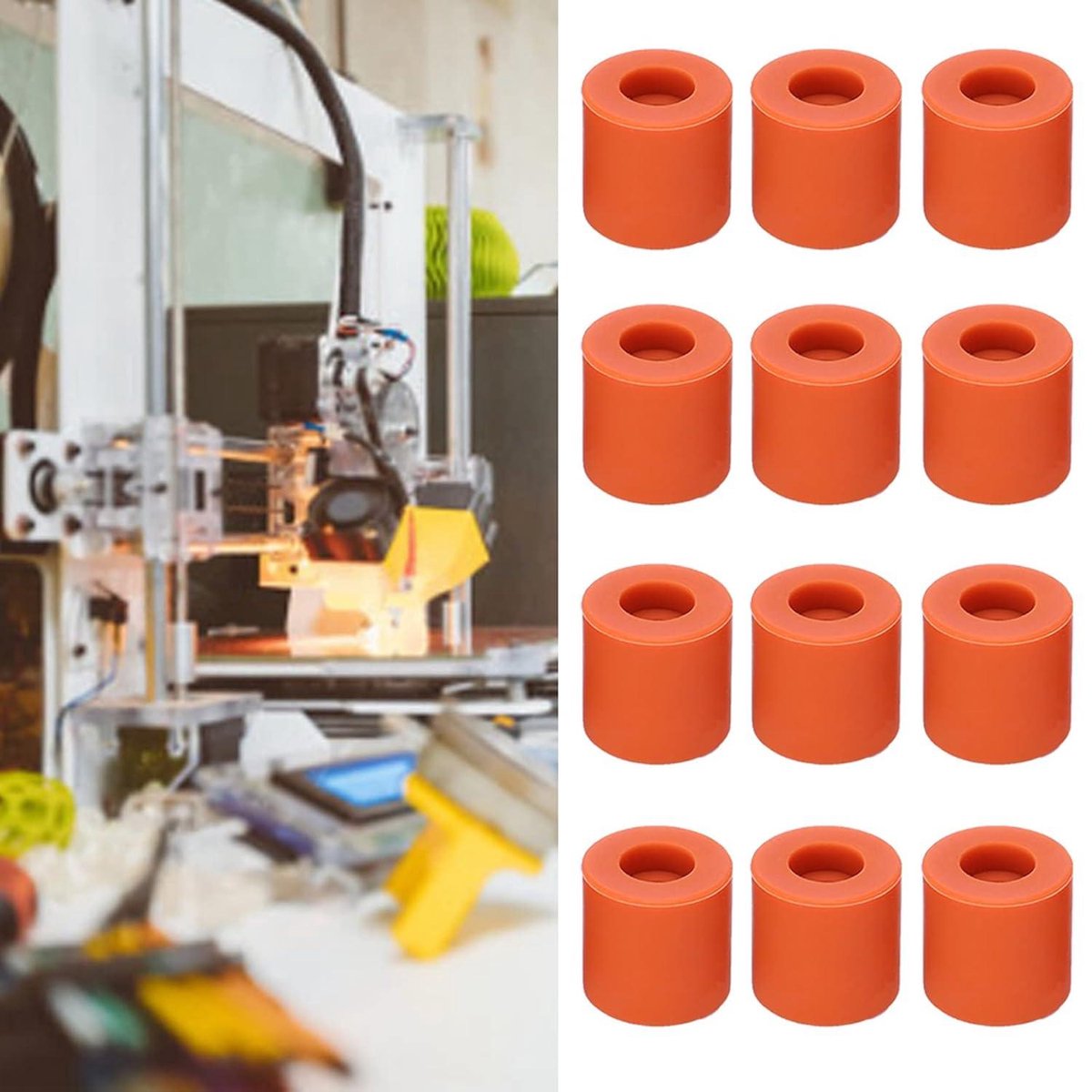 Silicone Nivelleringskolom Set 12-delig voor 3D-printer Warmtebed