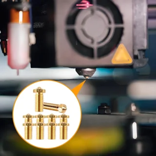 SnelShoppen 10-delige messing nozzleset voor 3D-printer, geschikt voor Kobra 2 Max, Neo, Plus en Pro