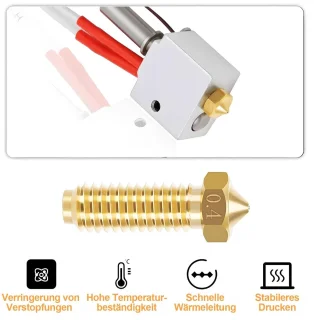 SnelShoppen 10-delige messing nozzleset voor 3D-printer, geschikt voor Kobra 2 Max, Neo, Plus en Pro