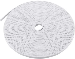 SnelShoppen 10M 2GT-6 open eind timingriem PU 6mm wit staal kern