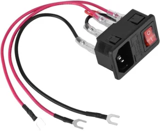 SnelShoppen - 15A 220V/110V U-Type Stekker Voeding Schakelmodule met Zekering, Universeel voor 3D Printer, Eenvoudige Installatie, Milieu-vriendelijk