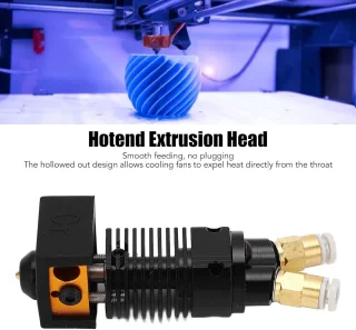 SnelShoppen - 2-in-1 Dual Gear Extruder Hoofd voor CR-10 en Ender 3 - Twee Kleur Hotend Kit - Metalen Heatsink - Snelle Warmteafvoer - 3D Printer Acce