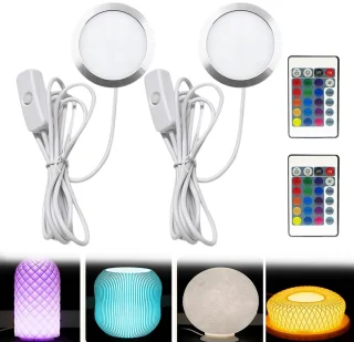 SnelShoppen - 2 Stuks 3D Printer LED Licht Set, Creatieve LED Strip Lichten, 3D Printer Accessoires voor Nachtlampjes, Vervangingen voor Creatieve Nac
