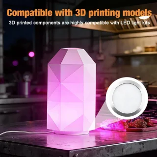 SnelShoppen - 2 Stuks 3D Printer LED Licht Set, Creatieve LED Strip Lichten, 3D Printer Accessoires voor Nachtlampjes, Vervangingen voor Creatieve Nac