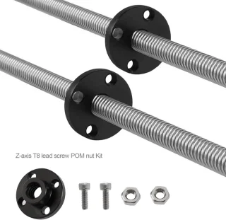 SnelShoppen - 2 Stuks 3D Printer Z-as Trapezium Motor Schroef Moeren T8 Leid Schroef POM Moer 8mm Geschikt voor Prusa I3 MK2 MK2S MK3 MK3S 3D Printer