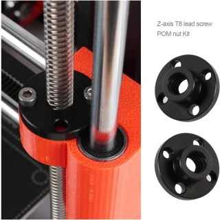 SnelShoppen - 2 Stuks 3D Printer Z-as Trapezium Motor Schroef Moeren T8 Leid Schroef POM Moer 8mm Geschikt voor Prusa I3 MK2 MK2S MK3 MK3S 3D Printer