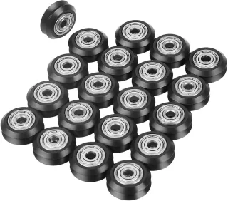SnelShoppen 20 stuks POM-printerwiel met 5mm-boring en 625 lager voor CNC 3D-printer