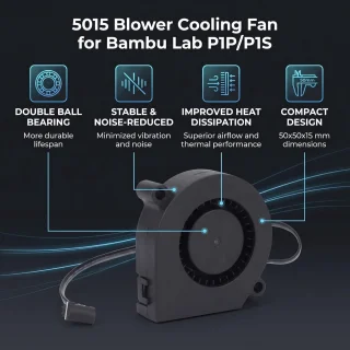 SnelShoppen 24V dubbele kogellager ventilator voor 3D-printer
