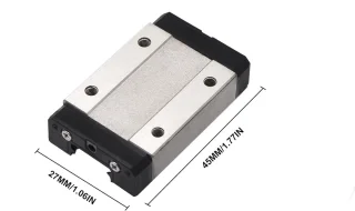 SnelShoppen 300mm lineaire railgeleider met 2 MGN12 glijblokken, zwart, lagestaal (H-type)
