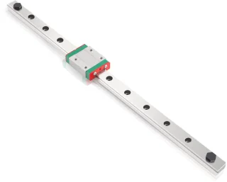 SnelShoppen 300mm lineaire railgeleider met 2 MGN12 glijblokken, zwart, lagestaal (H-type)