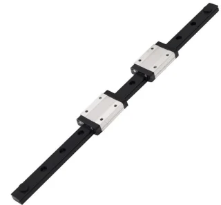 SnelShoppen 300mm lineaire railgeleider met 2 MGN12 glijblokken, zwart, lagestaal (H-type)