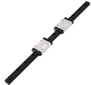 SnelShoppen - 300mm Lineaire Railgeleider, Zwart, Lagestaal, Glijgeleider met 2 Stuks MGN12 Glijblokken voor 3D Printer en CNC Machine (H-Type)