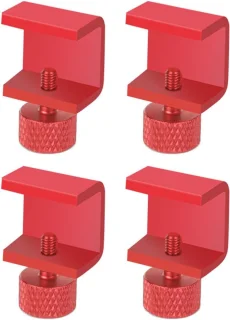 SnelShoppen - 3D Printer Bed Clips - Verstelbare Glazen Bouw Bord Klemmen voor Ender 3/3 Pro/V2/Neo/5 CR-10 Series - Rood - 4 Stuks met Antirecoil Vee
