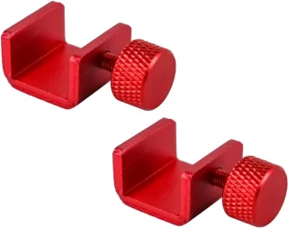 SnelShoppen - 3D Printer Bed Clips - Verstelbare Glazen Bouw Bord Klemmen voor Ender 3/3 Pro/V2/Neo/5 CR-10 Series - Rood - 4 Stuks met Antirecoil Vee