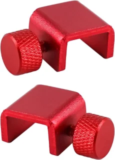 SnelShoppen - 3D Printer Bed Clips - Verstelbare Glazen Bouw Bord Klemmen voor Ender 3/3 Pro/V2/Neo/5 CR-10 Series - Rood - 4 Stuks met Antirecoil Vee