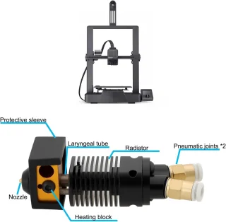 SnelShoppen 3D-printer dual color extrusiekop