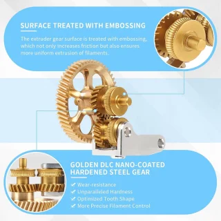 SnelShoppen 3d printer extruder overbrenging voor BambuLab X1C/P1P/P1S
