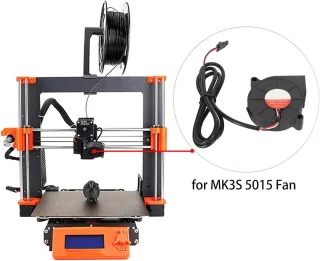 SnelShoppen - 3D Printer Koelventilator 50x50x15mm, DC 5V 0.35A Vervangingsventilator voor 3D Printers, Stille Dubbel Kogel Koelventilator voor Prus i