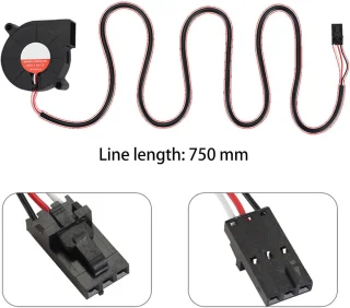 SnelShoppen - 3D Printer Koelventilator 50x50x15mm, DC 5V 0.35A Vervangingsventilator voor 3D Printers, Stille Dubbel Kogel Koelventilator voor Prus i