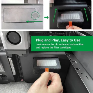 SnelShoppen 3D-printer luchtfilter cartridges voor P1P P1S X1S X1-serie