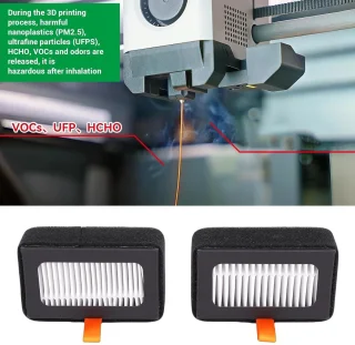 SnelShoppen 3D-printer luchtfilter cartridges voor P1P P1S X1S X1-serie