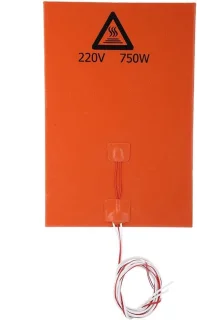 SnelShoppen - 3D Printer Silicone Heated Bed met Zelfklevende Achterkant, 220V 750W, 200x300mm, Hoge Thermische Efficiëntie, Energiezuinig, Perfect vo