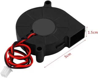 SnelShoppen - 3D Printer Turbofan - 50 * 15mm DC 12/24V Koelventilator Set - Duurzame Radiale Koelventilator voor 3D Printer en Extruder - Hoogwaardig