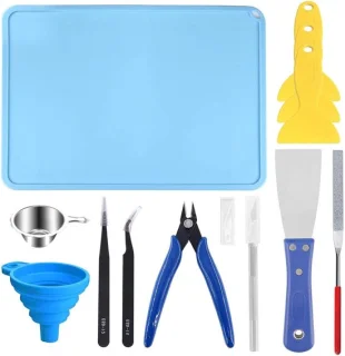 SnelShoppen - 3D Resin Tool Printer Kit met Pliers, Resin Filter, Scraper en Silicone Mat voor LCD SLA DLP 3D Printer Accessoires - Compleet Gereedsch