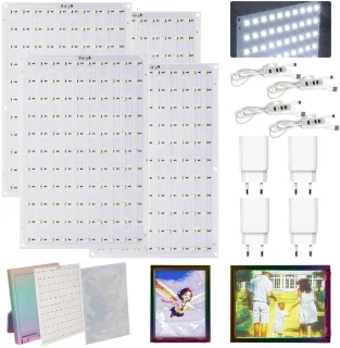 SnelShoppen 4-delige CMYK LED-achtergrondverlichtingsbordkit voor 3D-printer