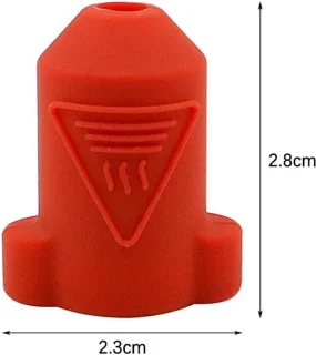 SnelShoppen - 4 Pack K1 Max Silicium Deksocken voor K1 K1 MAX 3D Printer - Duurzaam, Temperatuur Stabiliserend, Rood - Accessoires voor Verwarmingsblo