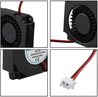 SnelShoppen 4 stuks 3D printer ventilator 4010 DC 5V borstelloos 40x40x10mm met 2-pin aansluiting