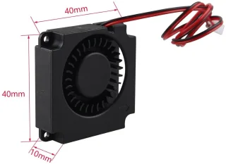 SnelShoppen 4 stuks 3D printer ventilator 4010 DC 5V borstelloos 40x40x10mm met 2-pin aansluiting