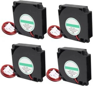 SnelShoppen 4 stuks 3D printer ventilator 4010 DC 5V borstelloos 40x40x10mm met 2-pin aansluiting