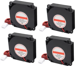 SnelShoppen 4 stuks 3D printer ventilator 4010 DC 5V borstelloos 40x40x10mm met 2-pin aansluiting