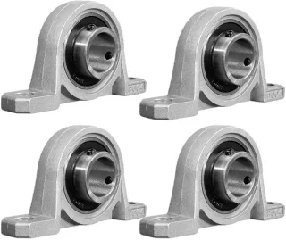 SnelShoppen 4x KP004 huislager set - 20mm staande lager kit - flenslagers van zinklegering