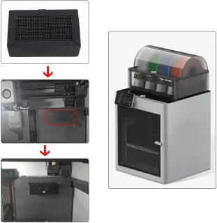SnelShoppen 5 actieve koolstoffilters voor Bambu Lab P1P P1S X1 X1C
