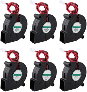 SnelShoppen 6 stuks 3D printer radiale koelventilator 5015 12V
