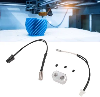 SnelShoppen 6 stuks 3D-printeraccessoires voor Prusa i3 MK4 – aluminium verwarmblok, extruder thermistor kabel, verwarmingsstaaf