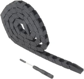 SnelShoppen 7x7mm drag chain 1m zwart r18 eindverbindingen
