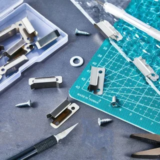 SnelShoppen - 8 Stuks 7mm 3D Printer Fix Klemmen voor Warmbed Glas Platform, RVS, Corrosiebestendig, Stevig, Voor 3D Printers