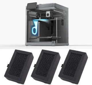 SnelShoppen - Activated Carbon Filter 5 Stuks Vervangende 3D Printer Luchtfilters voor P1P P1S X1 P1 3D Printer Onderdelen - Geurabsorberend, Hoogwaar